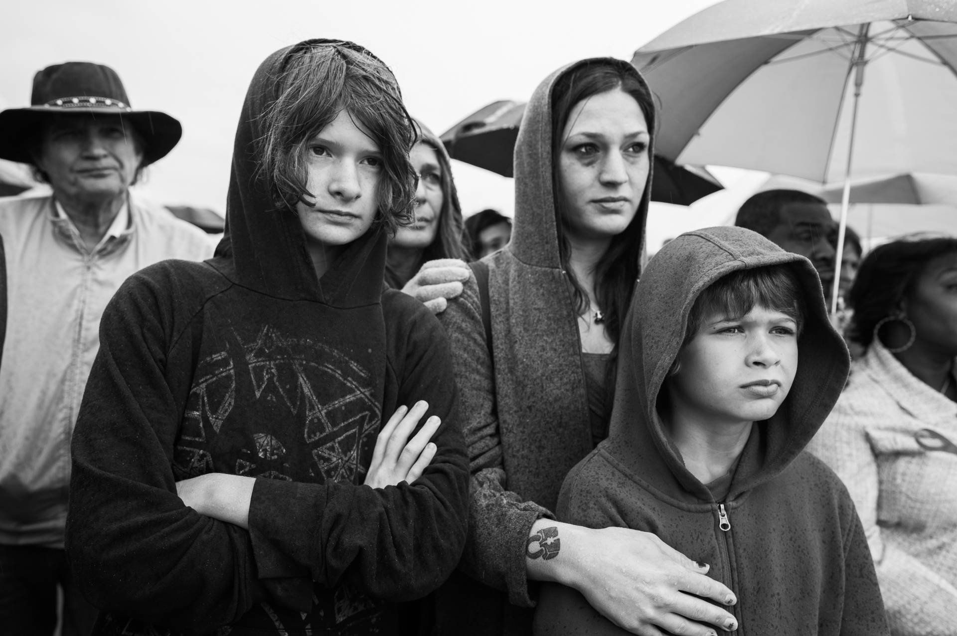 For The First Time, Unbeatable Sarah And Her Two Sons Stood Publicly With Other Victims Of Domestic Violence At "Meet Us At The Bridge," Nashville, Tennessee